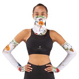 Gardening Sleeves for Women Farm Sun Protection Thorn Proof Cooling Garden Sleeves and Sun Neck Gaiter.Garden Gift, Multicolor, Large