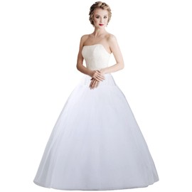 XinChangShangMao Women Petticoat Crinoline Underskirt Petticoat Skirt Full Floor Length Petticoat Slips for Wedding Dress