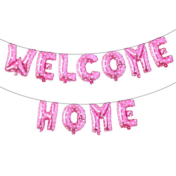 16" Welcome Home Banner Balloons Balloons Metal Letters Birthday Celebration