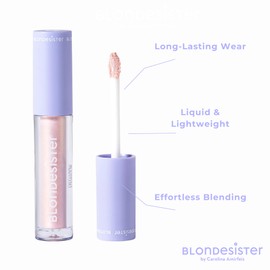 Blondesister Gloweye Liquid Eyeshadow - Highly Pigmented Shimmer Eyeshadow - Intense Color Payoff and Long-Lasting Wear - 04 Rose Quartz - 0.084 oz