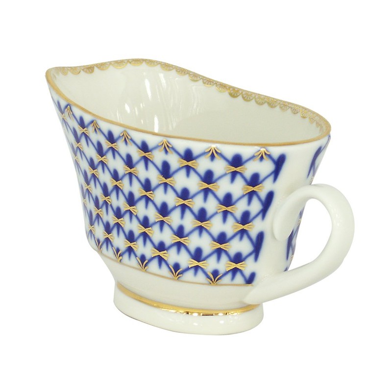 Lomonosov Imperial Porcelain Cobalt Net Tableware Teaware Collection (Gravy Boat