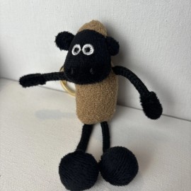 Unbranded Black Sheep Plush Keychain Bag Charm New in Package 6 inches