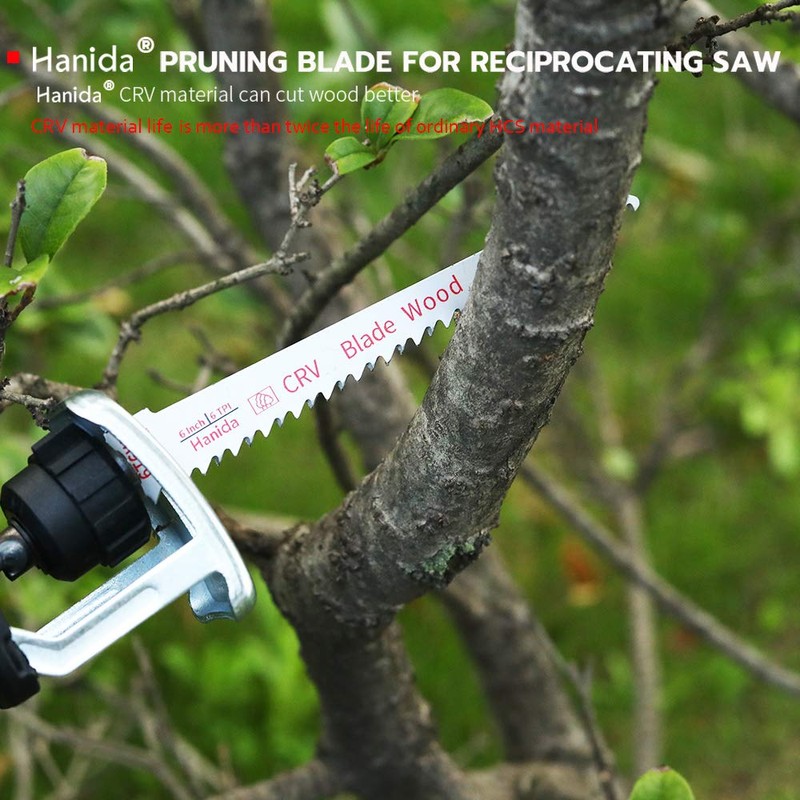 Hanida 9-Inch 5-Pack and 6-Inch 7-Pack Wood Pruning Saw Blades