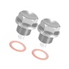 VekAuto 2 Set M16x1.5 Oil Drain Plug Aluminum Alloy Silver