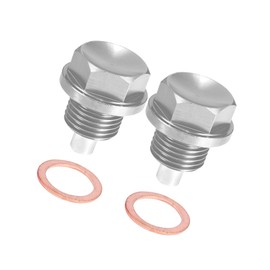 VekAuto 2 Set M16x1.5 Oil Drain Plug Aluminum Alloy Silver Tone Auto Accessories