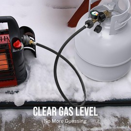 Alloxity 2 Pack Propane Tank Gauge Level Indicator, Propane Gauge for Propane Tank 5lb to 40lb, Propane Gas Pressure Gauge Propane Heater, Fire Pit, BBQ Grill, QCC1/Type1 Connection