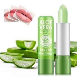 Lápiz Labial Mágico de Aloe Vera: Color Cambiante, Hidratante de Larga Duración y Brillo Impermeable para un Look Mate Nutritivo
