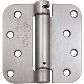 Stone Harbor Hardware Self-Closing Door Hinge, 4 Inches, 5/8" Radius Corner, Antique Nickel