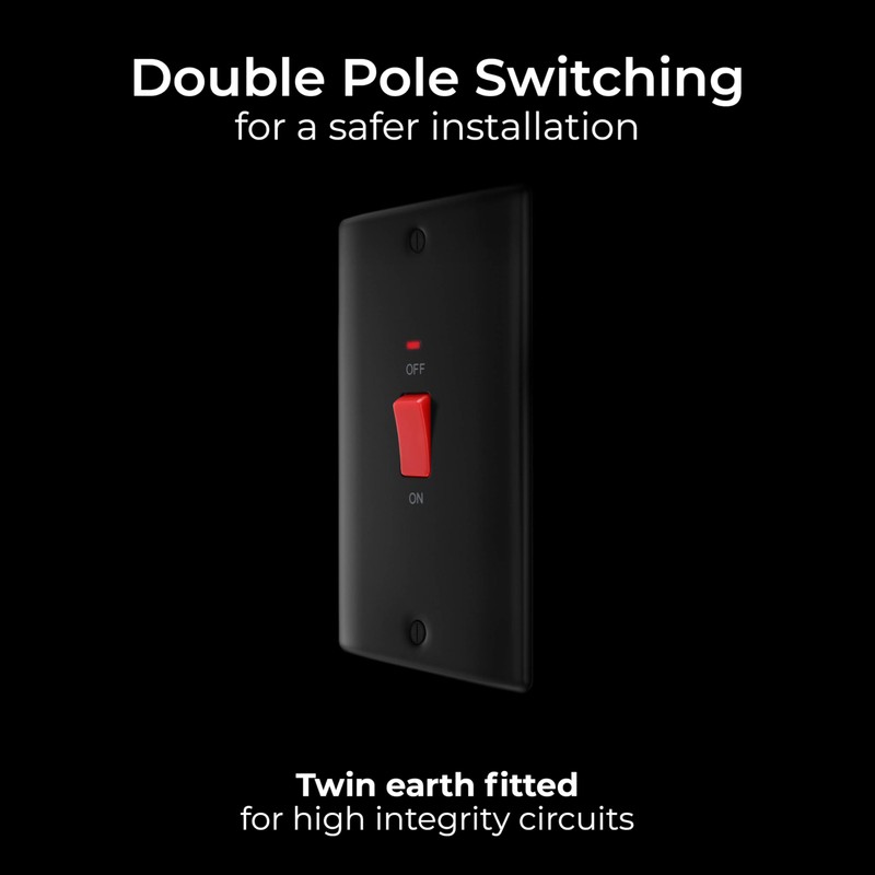 BG Electrical Large Cooker Control Switch Unit with LED Power