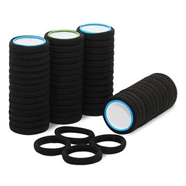 Black Elastic Hair Bands 120 pcs Hair Ties for Thick and Curly No Metal Hair Ties Value Pack(4mm)