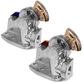 UrMarketOutlet Phillips 12-136 Service & 12-138 Emergency Coil Air Gladhand (38 Degree Angle, Bottom Port, 3/8" Female Pipe Thread) Works with Tractor/Trailer