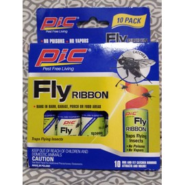PIC*  FR10B  Fly Ribbons Fruit Fly Traps For Indoors and Outdoors, Bug Trap 10pk