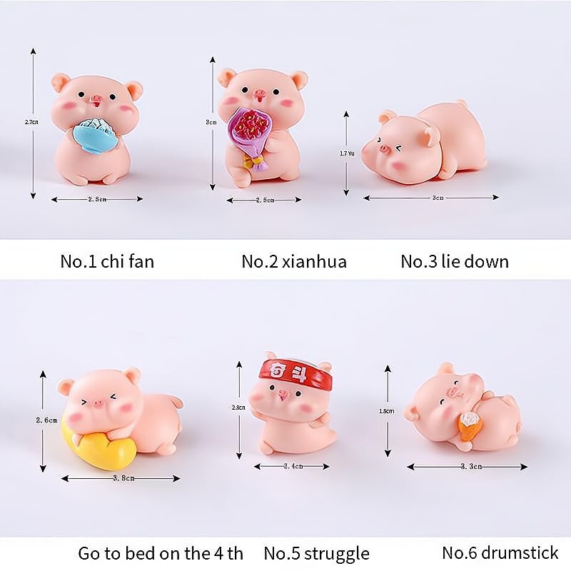 Opexicos 12Pcs Adorable Car Interior Decorations Cute Piggy Car Ornaments