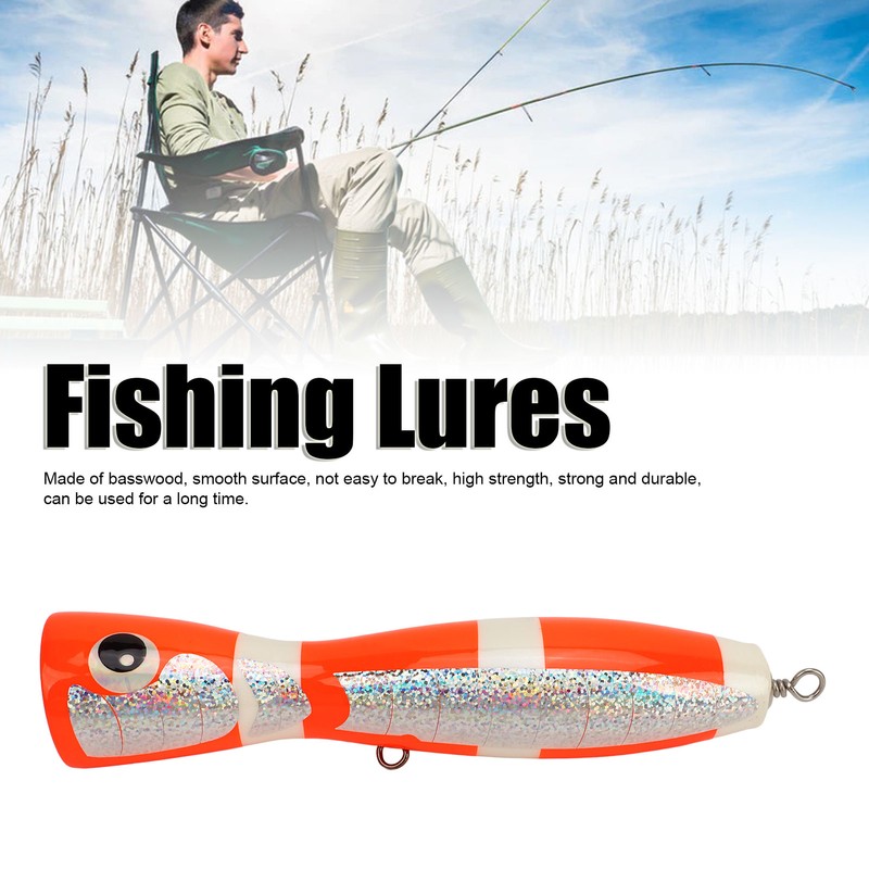 Fishing Lure Top Water Hard Bait Linden Reflective Sea Fishing