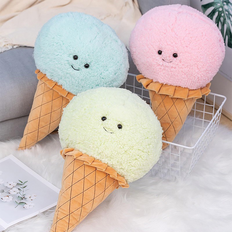 ANYEI Five-Color Ice Cream Pillow - Soft and Skin-Friendly Fabric,