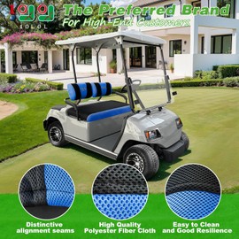 10L0L Golf Cart Seat Covers, Fits Yamaha G2 G9 G16 G19 G22 & Club Car DS Pre-2000, Marathon, Washable Breathable Air Polyester Mesh Cloth, Cool in Summer and Warm in Winter