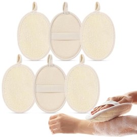 Estropajo Para Cuerpo, 6 Unidades de Esponja de Baño Natural, Luffa para Limpieza Corporal, Exfoliante Suave para Cuidado de la Piel, Herramienta de B
