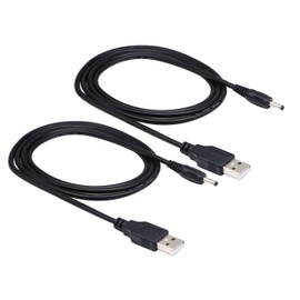 zdyCGTime USB 2.0 A Male to DC 3.5x1.35mm Male Adapter Cable 5 Volt DC Barrel Power Jack Charging Cable for Tablet, Electronic Dog, Access Control Attendance (1M/3.3ft, DC 3.5x1.35mm)(2packs)