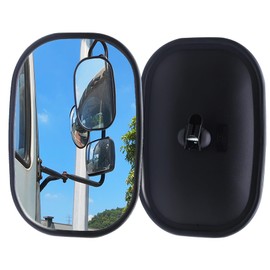 Large Rectangle Convex Mirror, 7x10inch heavy equipment Vehicle Mirror Improves Visibility for Trucks Tractors Forklifts, Aftermarker Universal Mirror Driver Passenger Side 1Pcs