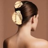 GAFATORY Shell Metal Claw Clips Large Gold Sea Shell Hair