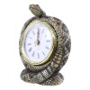 Reptile Coiled Diamondback Rattlesnake Serpent Desktop Table Clock Figurine