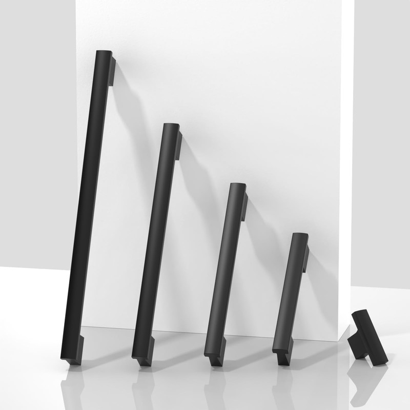 Asimerdeco 10 Pack Matte Black Cabinet Knobs Single Hole Cabinet