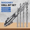 Sawtooth Drill Set, High-Strength Eccentric Drill, 4-Cutting Saw Tooth Drill