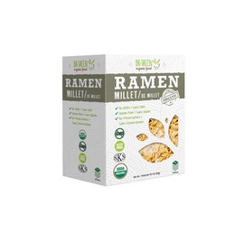 Big Green Organic Food- Organic Millet Ramen, Gluten-Free, Lectin-Free, Non-GMO, Vegan, Wheat and Rice Alternative (2.11 Ounce (5 Pieces))