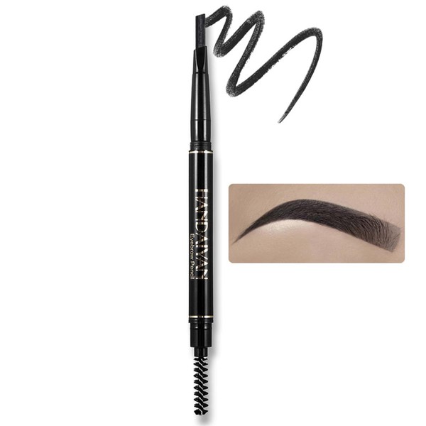 ​​​​​Eyebrow Pencils with Brow-Brush, Long-Lasting Eyebrow Pen Eye Makeup, Black