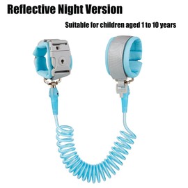 PandaEar Anti Lost Wrist Link, Toddler Harness Walking Leash Safety Child Wristband Leashes for Babies Kids (Blue)
