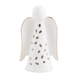Mud Pie Med Angel Ceramic Votive Cover Table SITTERS, White