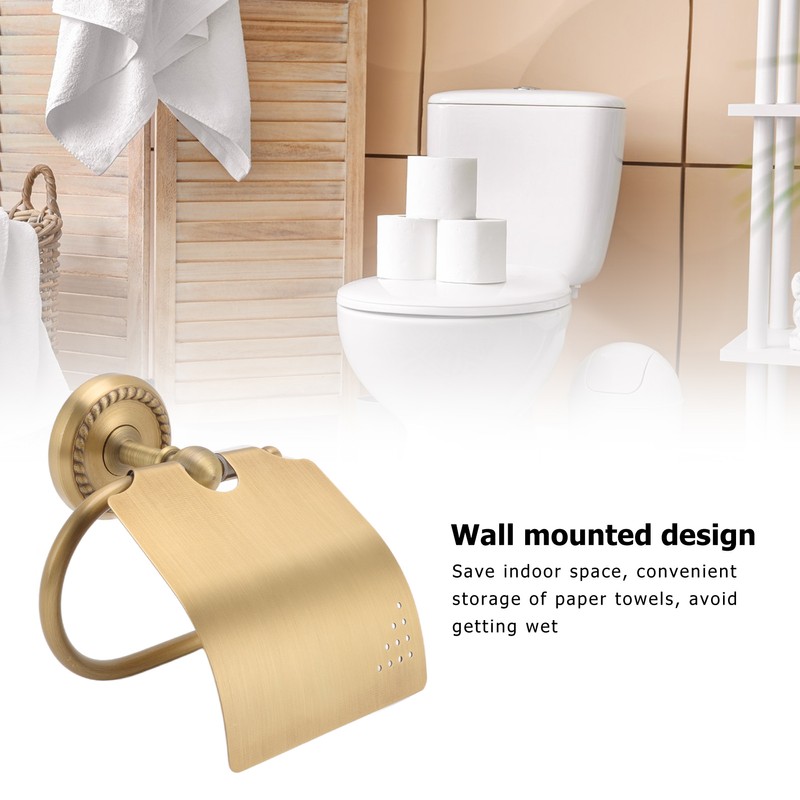 Wall Mounted Toilet Tissue Hanger Antique Twist Pattern Paper Towel