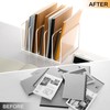 SANRUI Acrylic File Organizer, Clear Magazine File Holder Desk Organizer