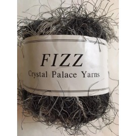 Crystal Palace Fizz Eyelash Yarn #7114 Shadows - Greys, Black 50gr 120yds