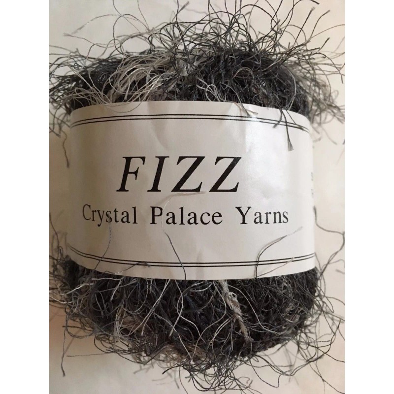 Crystal Palace Fizz Eyelash Yarn #7114 Shadows - Greys, Black