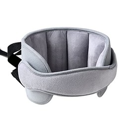 Banda de Soporte para Cabeza de Asiento de Coche, Alivio de Cuello para Asiento de Coche Seguro, Asiento de Coche Ajustable para Niños, Soporte de Cabeza para Bebés y Niños Pequeños (Gris)