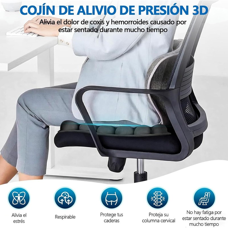 Cojín Inflable de Viaje ERYURU – Alivio de Presión y