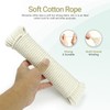 WINSOME All-Purpose Natural Braided Cotton Rope (15M/49ft) 4MM with Synthetic
