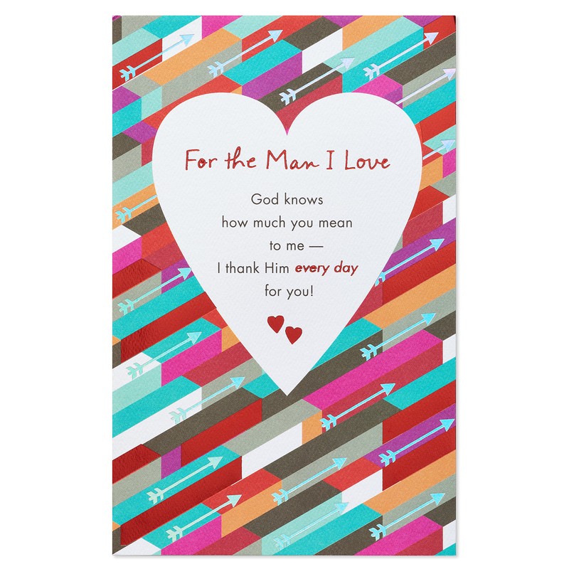 American Greetings Religious Valentine's Day Card for Him (I Thank