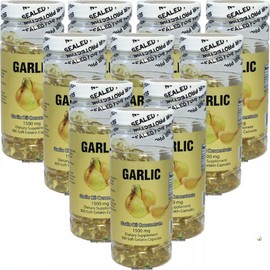 10 X NuHealth Garlic Oil Concentrate 1500 mg 300 Softgels Total 3000 Softgels