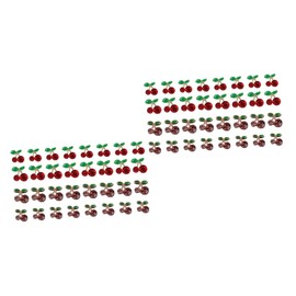 FOMIYES 2sets Cute Nail Charms Cherry Nail Gems for Women DIY Jewelry Set 32pcs*2