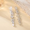 HAISWET Wedding Leaf Dangle Dangling Earrings for Women Bridal Statement