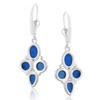 American West Jewelry Sterling Silver Lapis Lazuli Lever Back Earrings