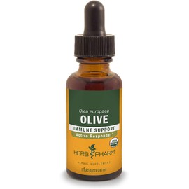 Herb Pharm Certified Organic Olive Leaf Liquid Extract for Immune System Support - 1 Ounce
