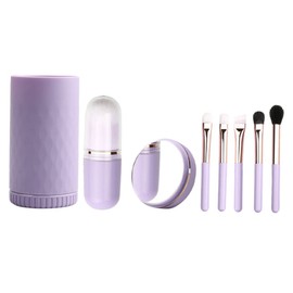 FOMIYES 1set Portable Fiber Makeup Brush Handle Professional Face Makeup Tools for Travel Compact and Lightweight Design for Daily Use