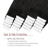 SURNEL Tape-In Real Hair Extensions, Colour 1B Black Fading to