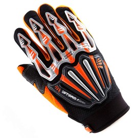 Motocross Motorcycle BMX MX ATV Dirt Bike Skeleton Racing Cycling Gloves Orange