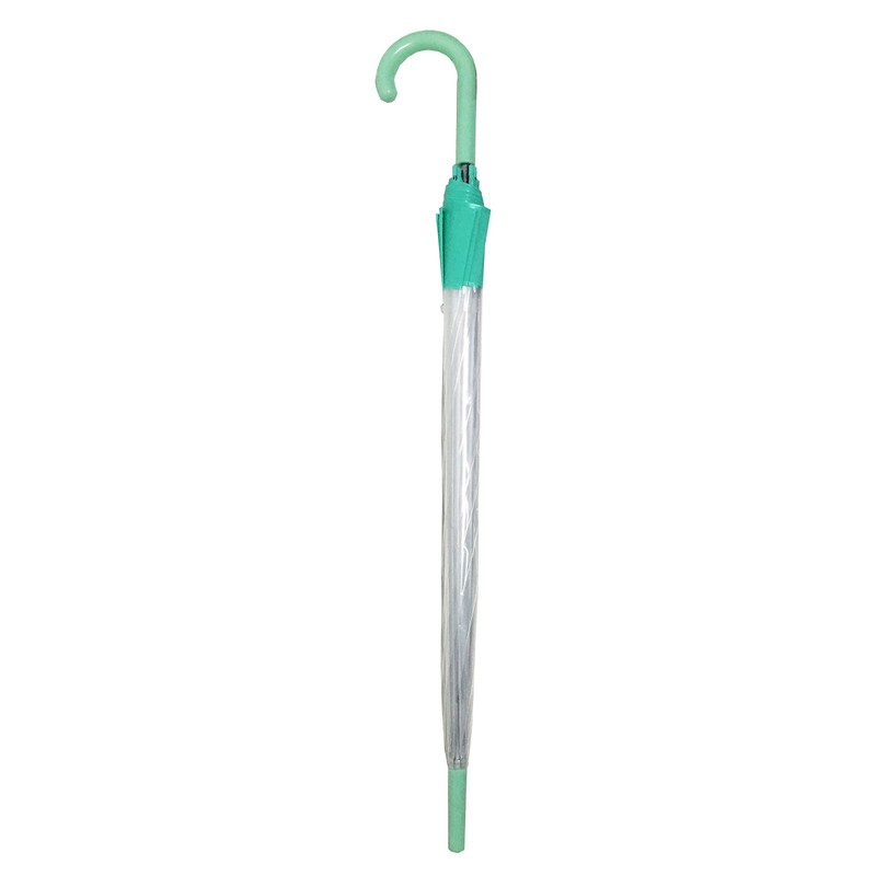 Clear Bubble Umbrellas Green Trim, Transparent Umbrella, Dome Shape Umbrella