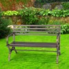MoNiBloom 50" Patio Bench for 2 Person, Metal Frame Patio