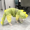 Waterproof Dog Raincoat, Dinosaur Design, Full Body Protection with Elastic
